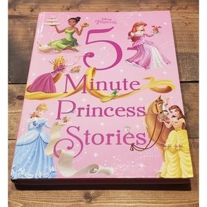 5 Minute Princess Stories Book Disney Hc Vg Ariel Cinderella Children's Bedtime